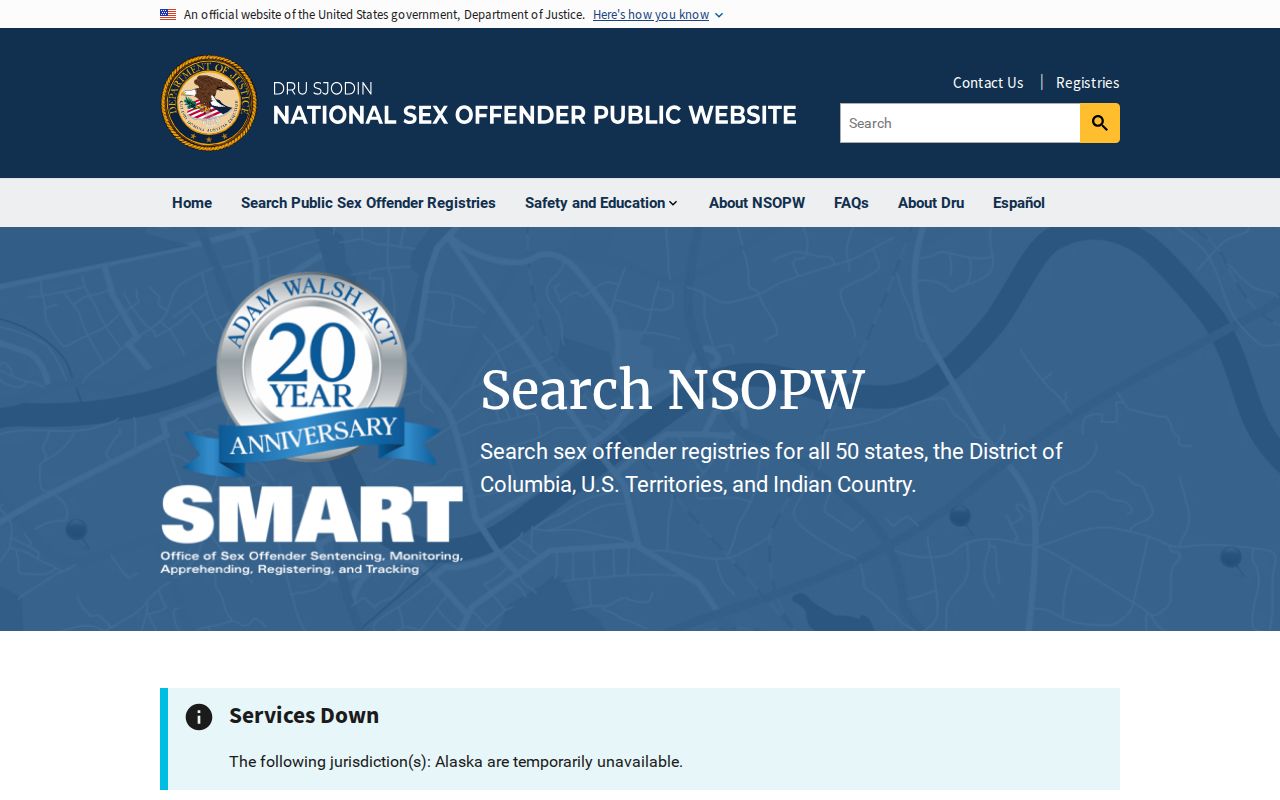 Greene County sex offender check through the national NSOPW search