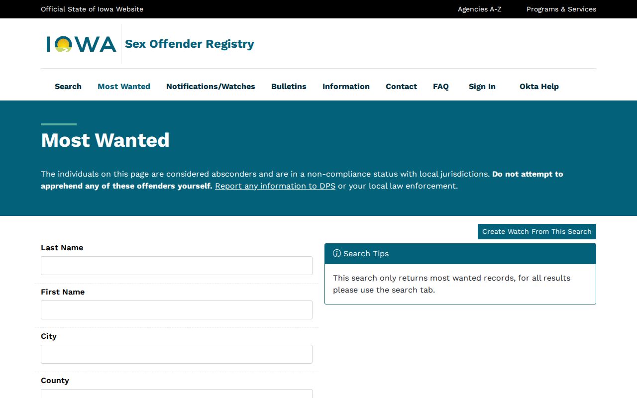 Greene County sex offender registry noncompliance search channel