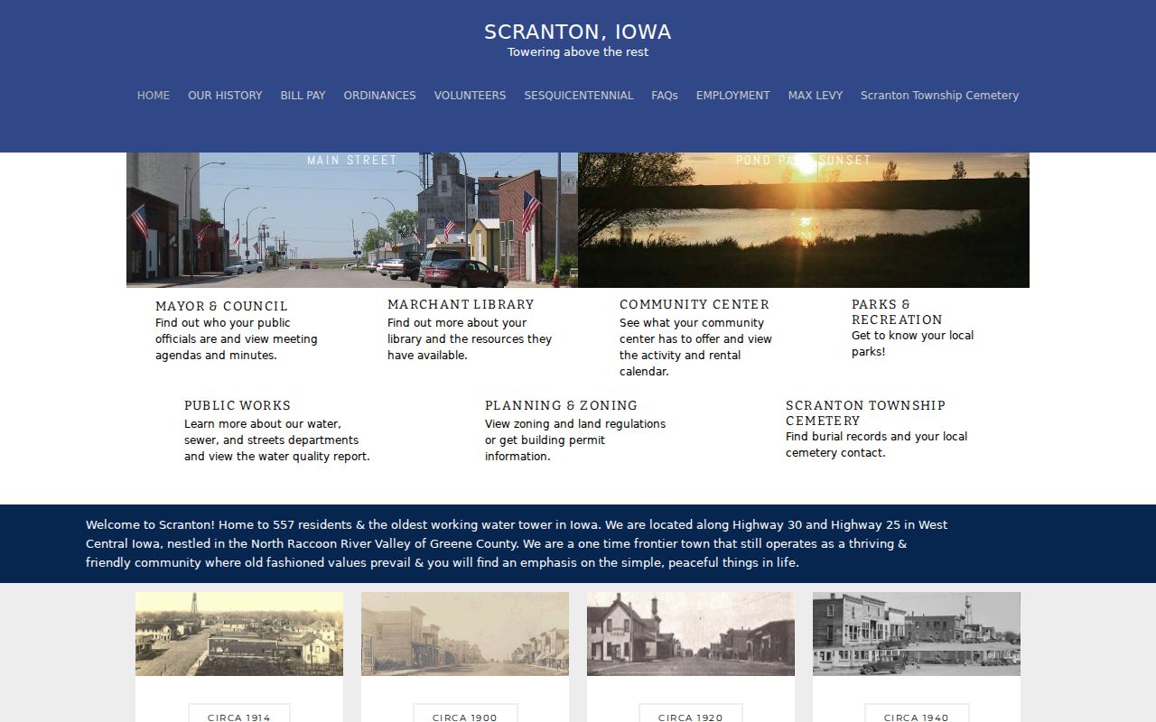 Scranton Iowa city government criminal records routing source